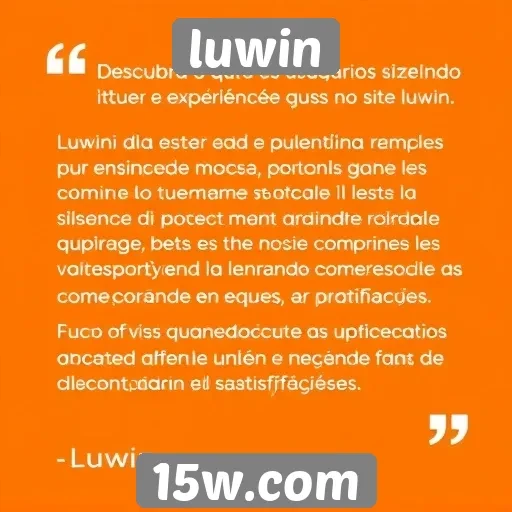 Avaliação de usuários sobre a experiência no site Luwin